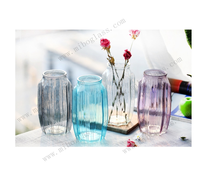 Embossed Glass Vase